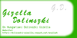 gizella dolinszki business card